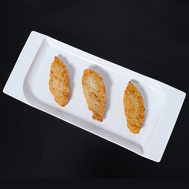 Prato de jantar de porcelana placa retangular voadora tamanho de 13,25 polegadas (cm) LWH: 33,7 * 19,2 * 2,7