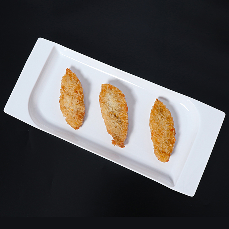 Prato de jantar de porcelana placa retangular voadora tamanho de 13,25 polegadas (cm) LWH: 33,7 * 19,2 * 2,7