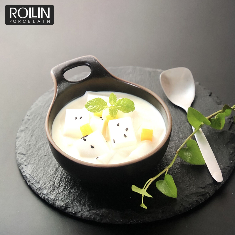 Pratos pequenos de creme Pires de cerâmica Tigela RROLLIN PORCELANA Louça
