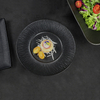 Louça de porcelana novo design Matt Frosting Black Restaurant Plate