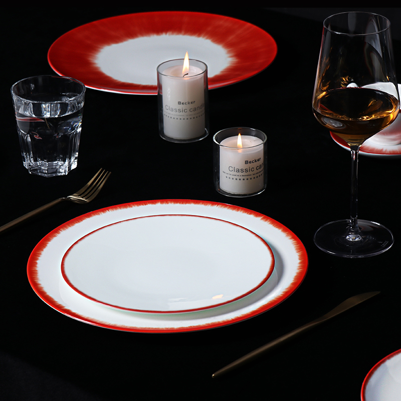 Conjunto de jantar completo chinês BILY Conjunto de louça de porcelana óssea para restaurante de hotel 