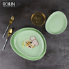 Conjunto de jantar de porcelana verde Yollow Médio Oriente