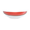 Tigela oval de porcelana vermelha tamanho 9/10 polegadas