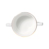 Tigela de sopa de porcelana fornecedor de hotel com alças Xícaras de sopa de cerâmica com alças