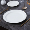 Placas de cerâmica branca de fábrica de cerâmica Chaozhou Placa de porcelana branca redonda para restaurante