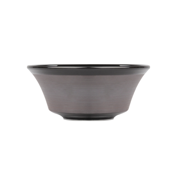 Tigela de arroz de cerâmica preta fosca design