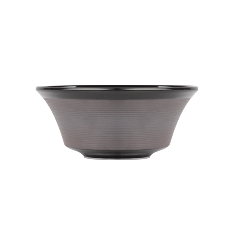 Tigela de arroz de cerâmica preta fosca design