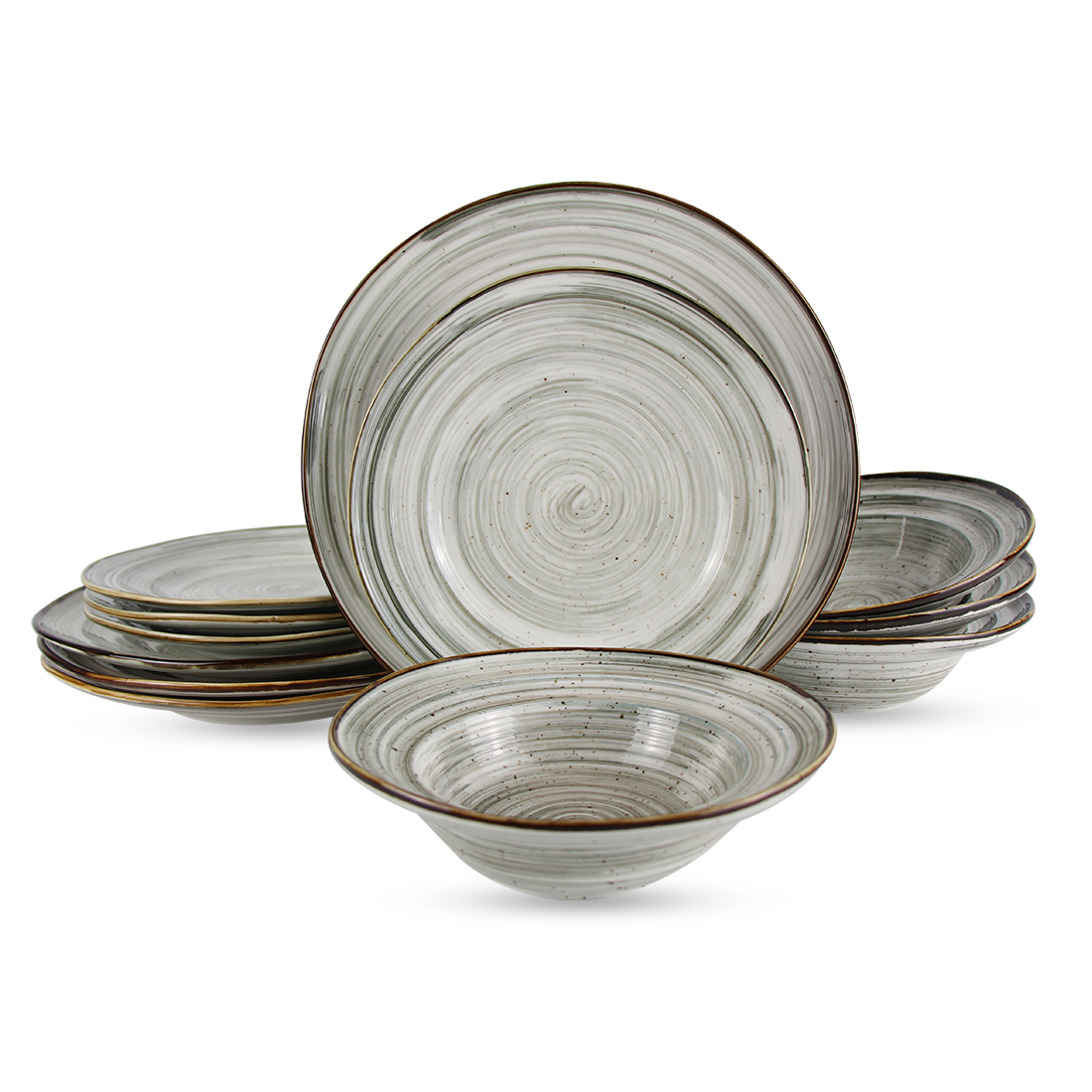 Conjunto de jantar 12 peças Conjunto de louça de porcelana