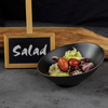 Tigelas de grés Saladas irregulares pretas para restaurante