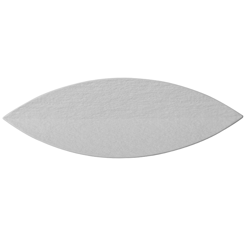 Prato em forma de folha de cerâmica preto branco fosco prato de bolo prato de sushi