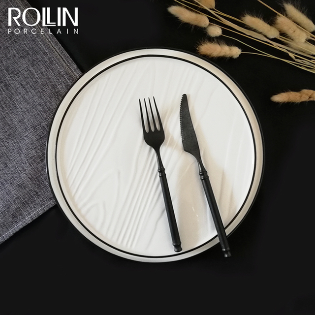 Pratos de grés branco dos melhores restaurantes de cerâmica para belos pratos