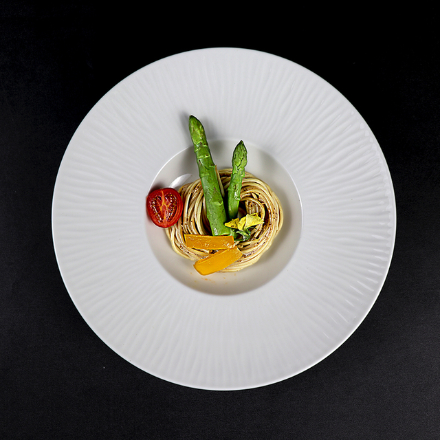 Prato de massa de porcelana branca de 11,25 polegadas Prato de sopa Restaurante Louça
