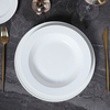 Placas de cerâmica branca de fábrica de cerâmica Chaozhou Placa de porcelana branca redonda para restaurante
