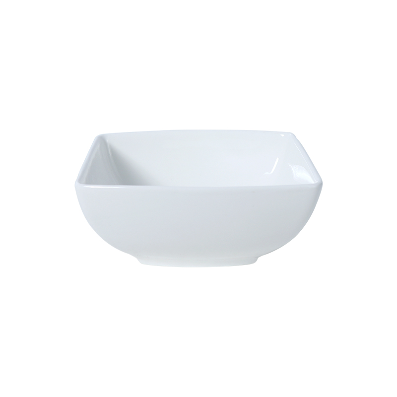 Tigela de sopa quadrada máxima de 80 onças, salada, lanche, porcelana