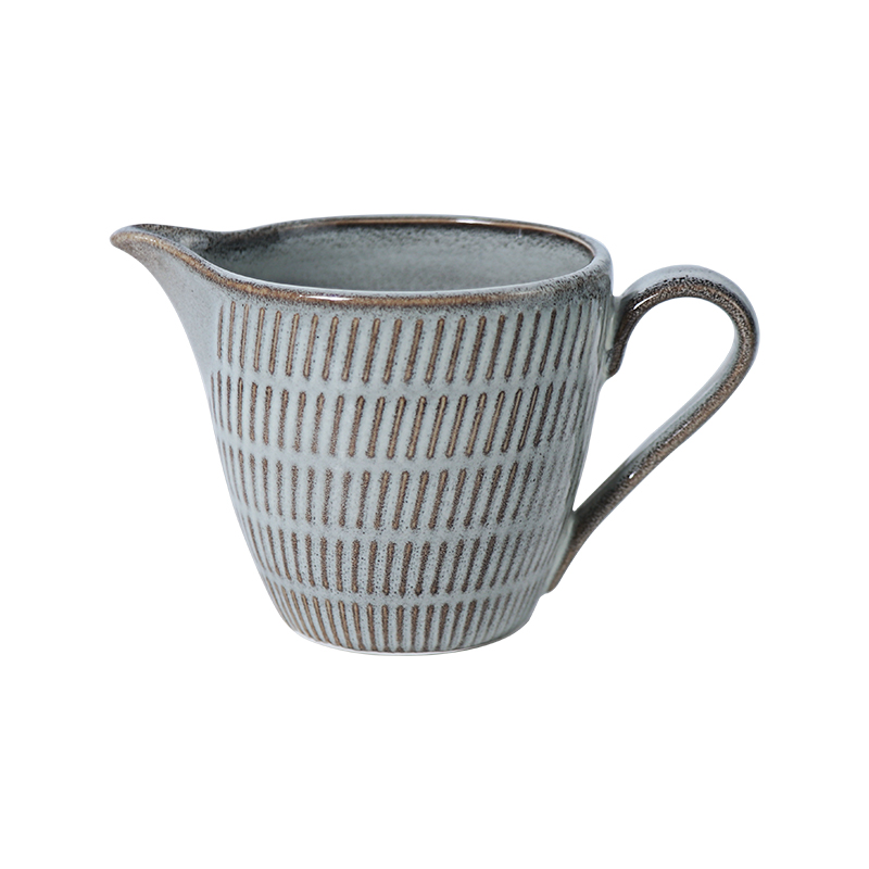Xícara de café e pires de porcelana cinza de 5 onças para venda