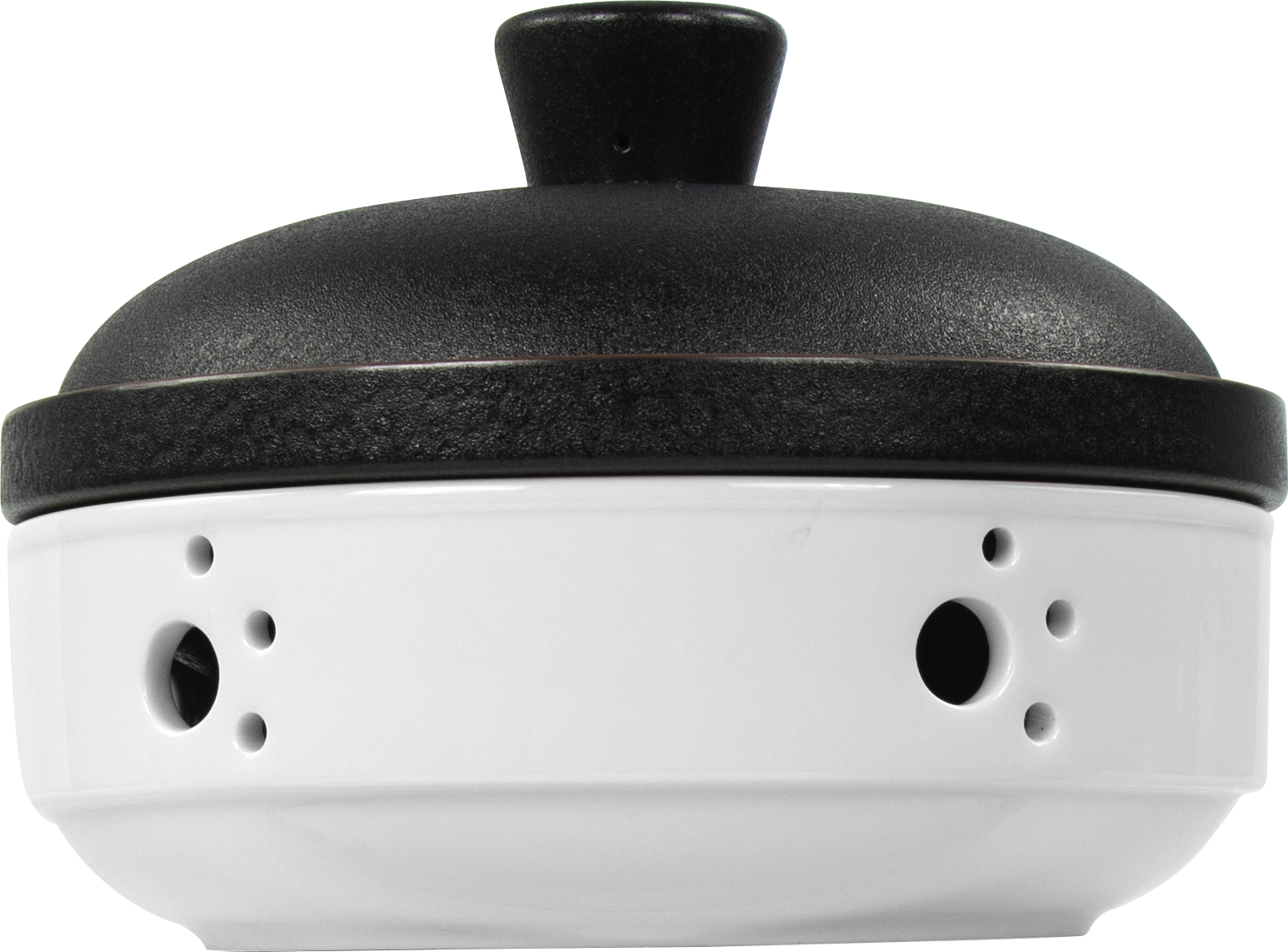 Prato fundo de porcelana com tampa GET TORTILLERO com TAPA 19,7 CM preto 