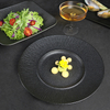 Louça de porcelana novo design Matt Frosting Black Restaurant Plate