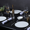 Pratos redondos de cerâmica branca, prato de jantar de porcelana para banquete, carregador redondo, pratos de jantar para restaurante