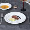 Placa de bife de porcelana branca de 12 polegadas Prato de jantar principal de cerâmica para restaurantes, hotéis, cafés