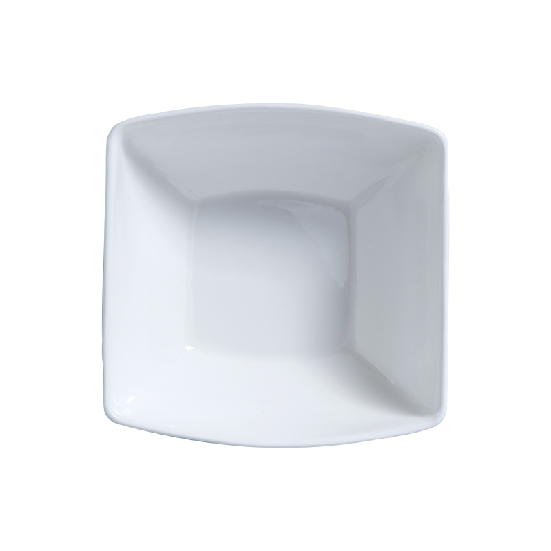Tigela de sopa quadrada máxima de 80 onças, salada, lanche, porcelana