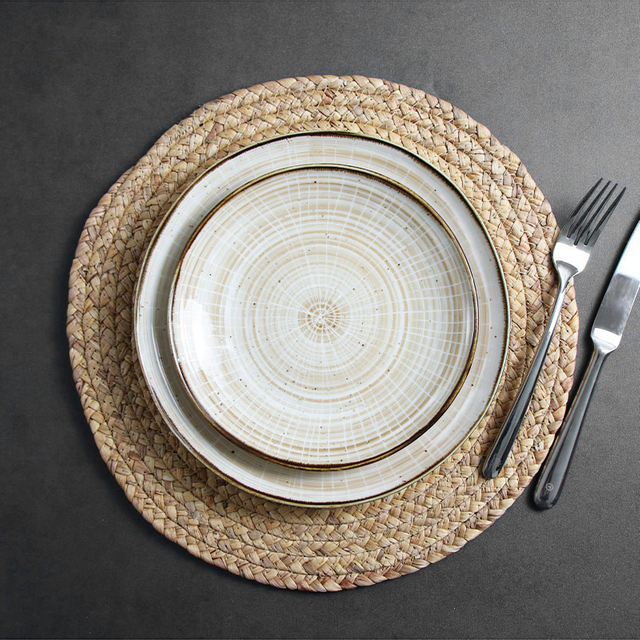 Conjunto de louça de porcelana bege Conjunto de jantar de cerâmica Chaozhou