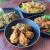 Tigelas de grés Saladas irregulares pretas para restaurante