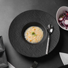 Estrelas fornecedor de placa de hotel grés chef placa louça de porcelana para restaurante de festa