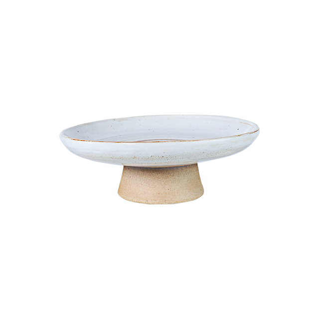 Prato de comida de porcelana com suporte