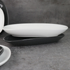 Prato de Jantar de Restaurante Branco Fosco - Porcelana-34cm