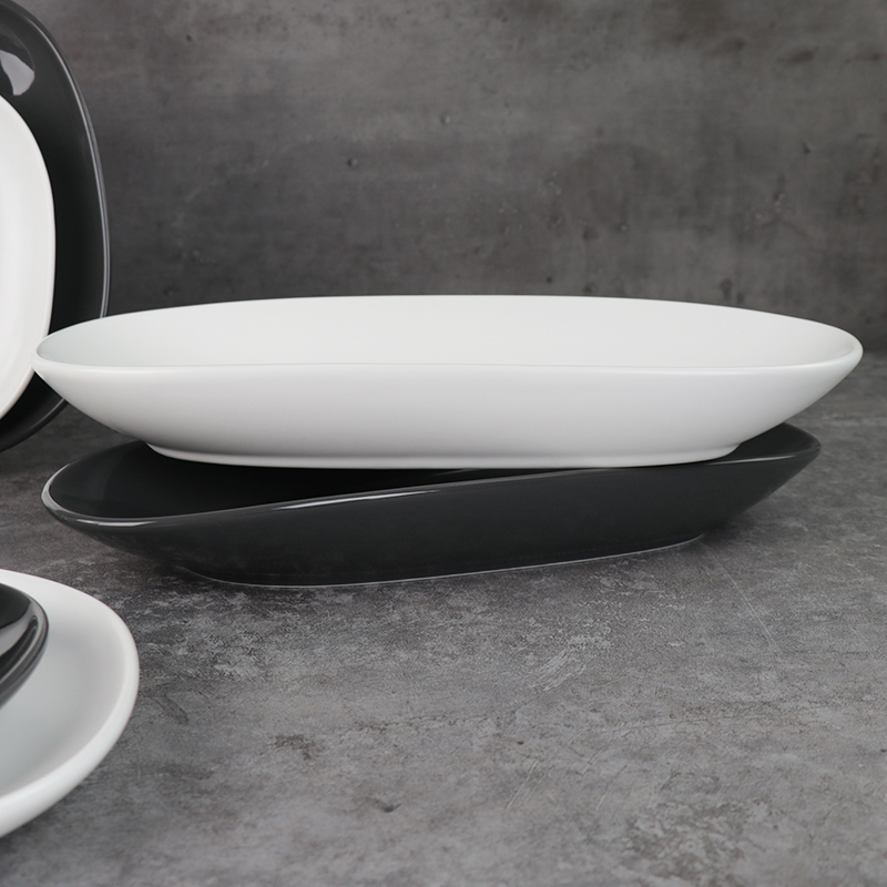 Prato de Jantar de Restaurante Branco Fosco - Porcelana-34cm