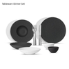 Conjunto de jantar de talheres, pratos e tigelas de porcelana no atacado