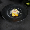 Louça de porcelana novo design Matt Frosting Black Restaurant Plate