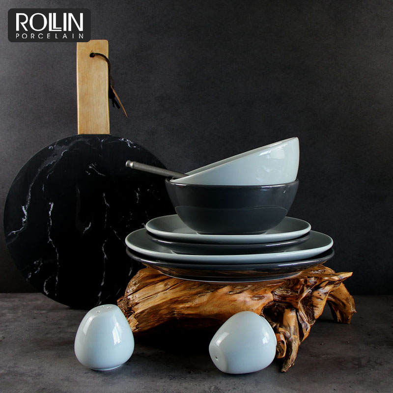 Conjunto de tigelas e pratos de porcelana irregular para mesa coreana de casa e restaurantes