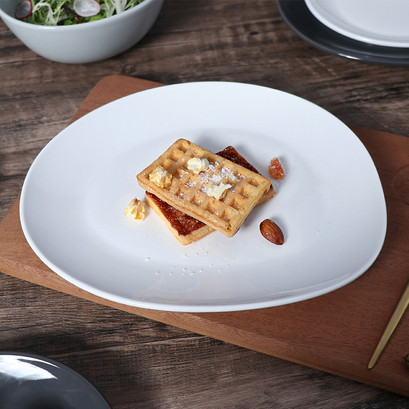  Conjunto de grés de alta qualidade, coreano, japonês, criativo, prato irregular, servindo, preto, cinza escuro, decoração de porcelana, pratos de cerâmica