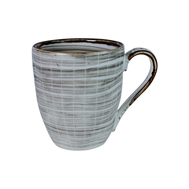  Conjunto de copos de café por atacado, seguro para máquina de lavar louça, para hotel, cafeteria, talheres de porcelana, copo cinza, caneca de leite 