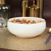 Tigelas de sopa em cerâmica Deep Bowl com borda dourada
