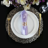 Placa de jantar branca da porcelana da borda do ouro da louça do casamento para o evento 