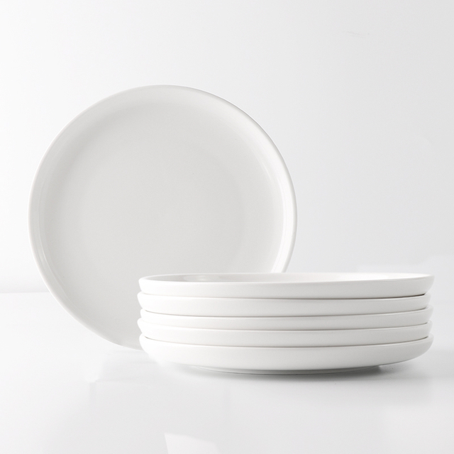 Preço de fábrica placa personalizada porcelana branca louça louça cerâmica