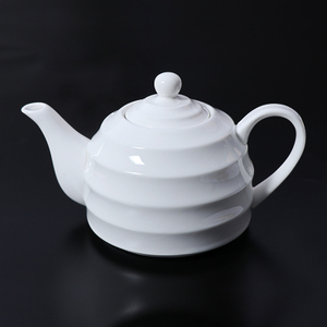 Bule de porcelana branca para louça de resort