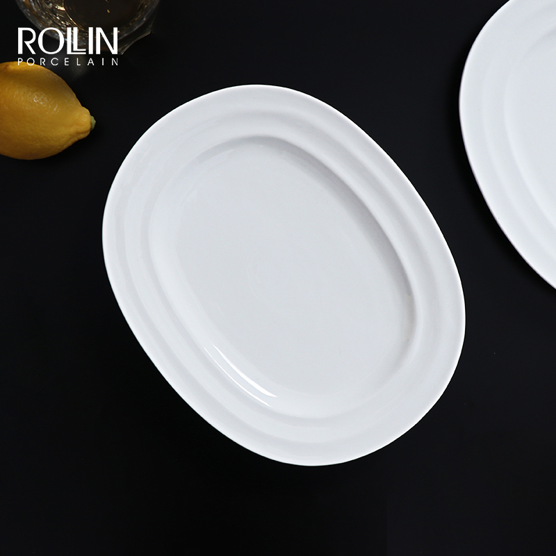 Platos De Ceramica Blanco para Restaurante
