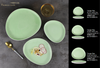 Conjunto de jantar de porcelana verde Yollow Médio Oriente