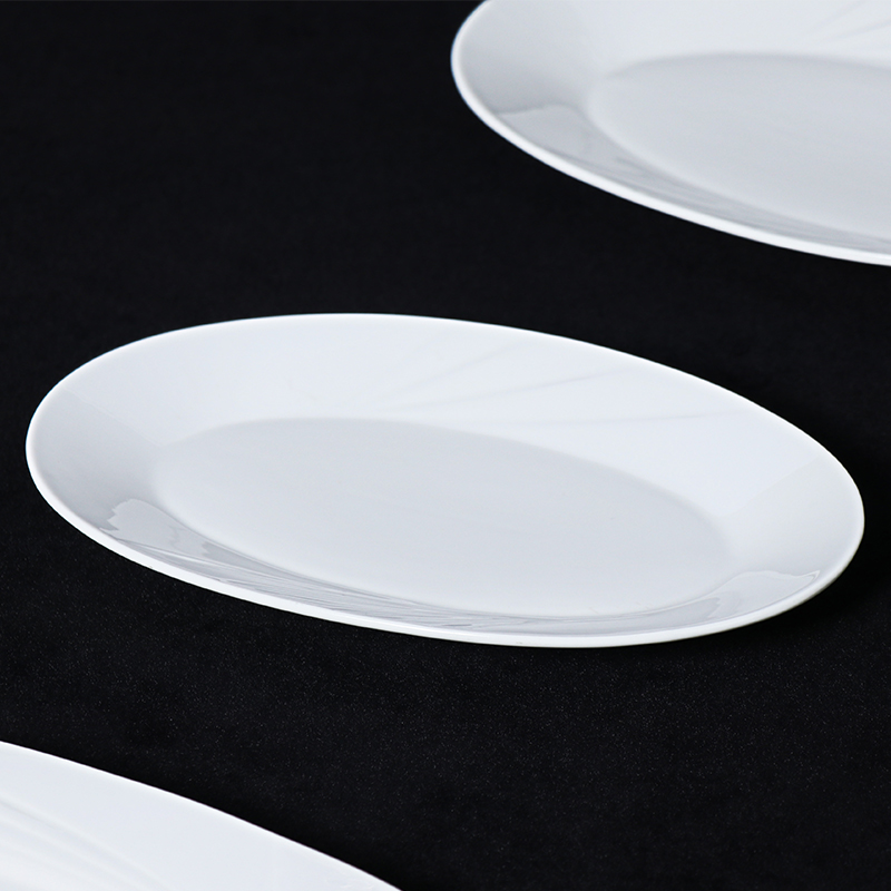 Bacia quadrada de porcelana branca Tigelas de cerâmica de formato irregular