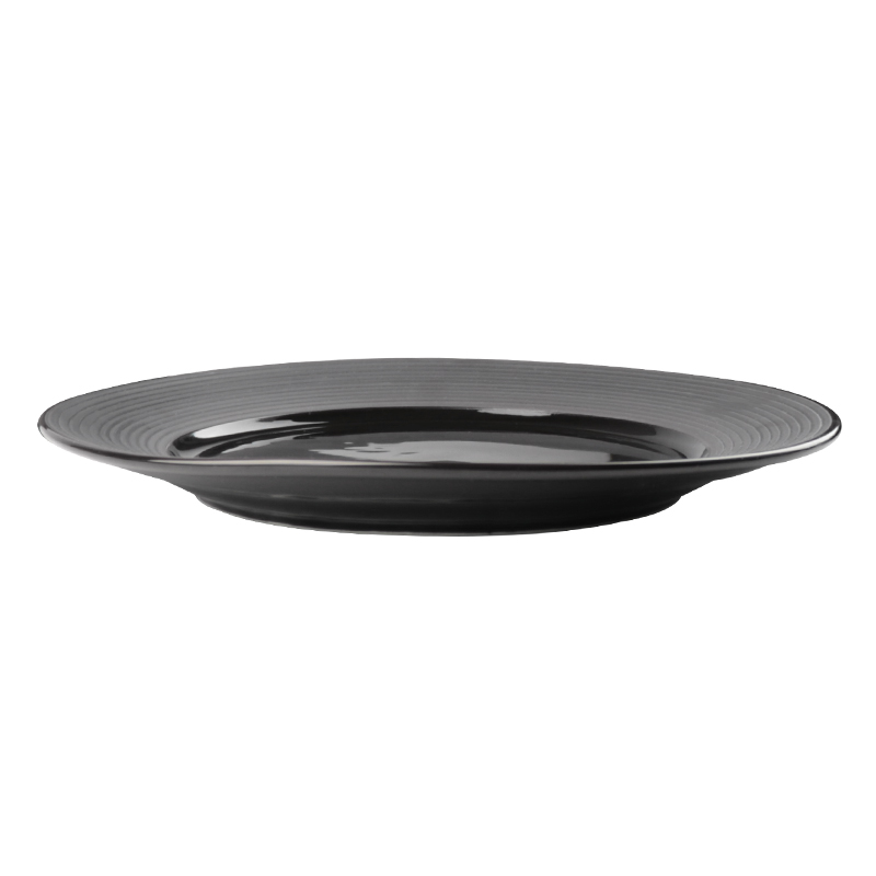 Tigela de arroz de cerâmica preta fosca design
