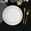 Utensílios de jantar de hotel, cerâmica, pintura dourada, talheres, porcelana, decalque dourado, prato de jantar