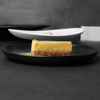 Prato redondo de porcelana preta fosca para restaurante - 8 polegadas 10 polegadas