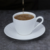 Suprimentos para café, chá e café expresso, cappuccino, copo branco para restaurante, conjunto de copos com logotipo personalizado