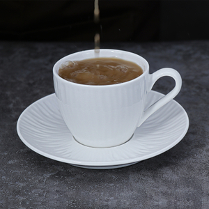 Suprimentos para café, chá e café expresso, cappuccino, copo branco para restaurante, conjunto de copos com logotipo personalizado