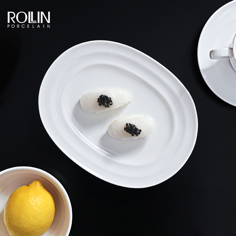 Platos De Ceramica Blanco para Restaurante