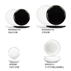Prato de jantar branco e preto personalizado da porcelana da borda do ouro da placa 