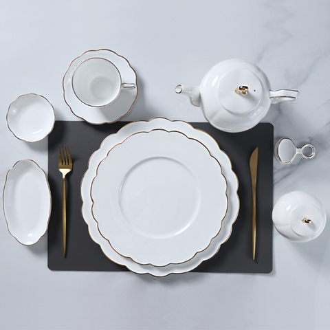 A louça fina da louça de Bone China ajusta o luxo